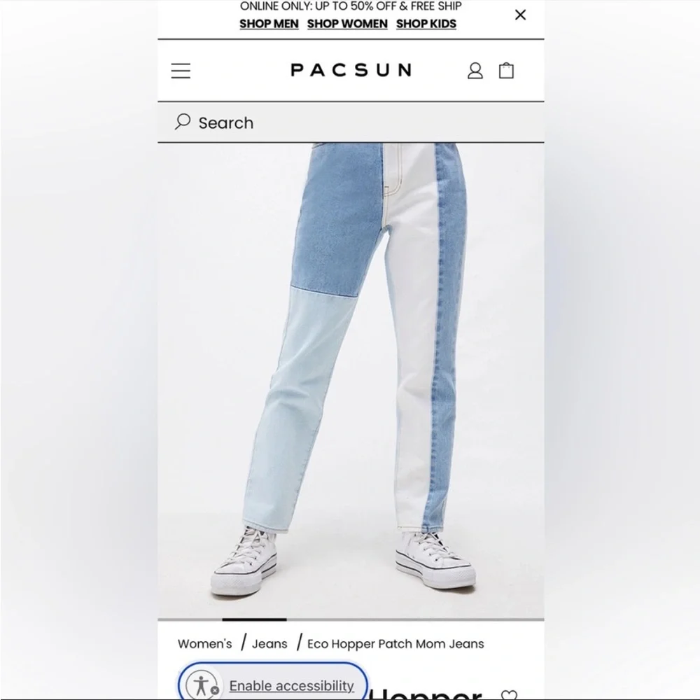 NWOT color block mom jean - Picture 3 of 7